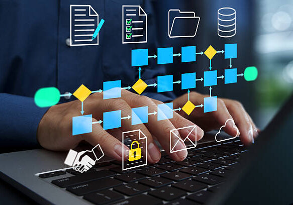 Business information and infographics concept.